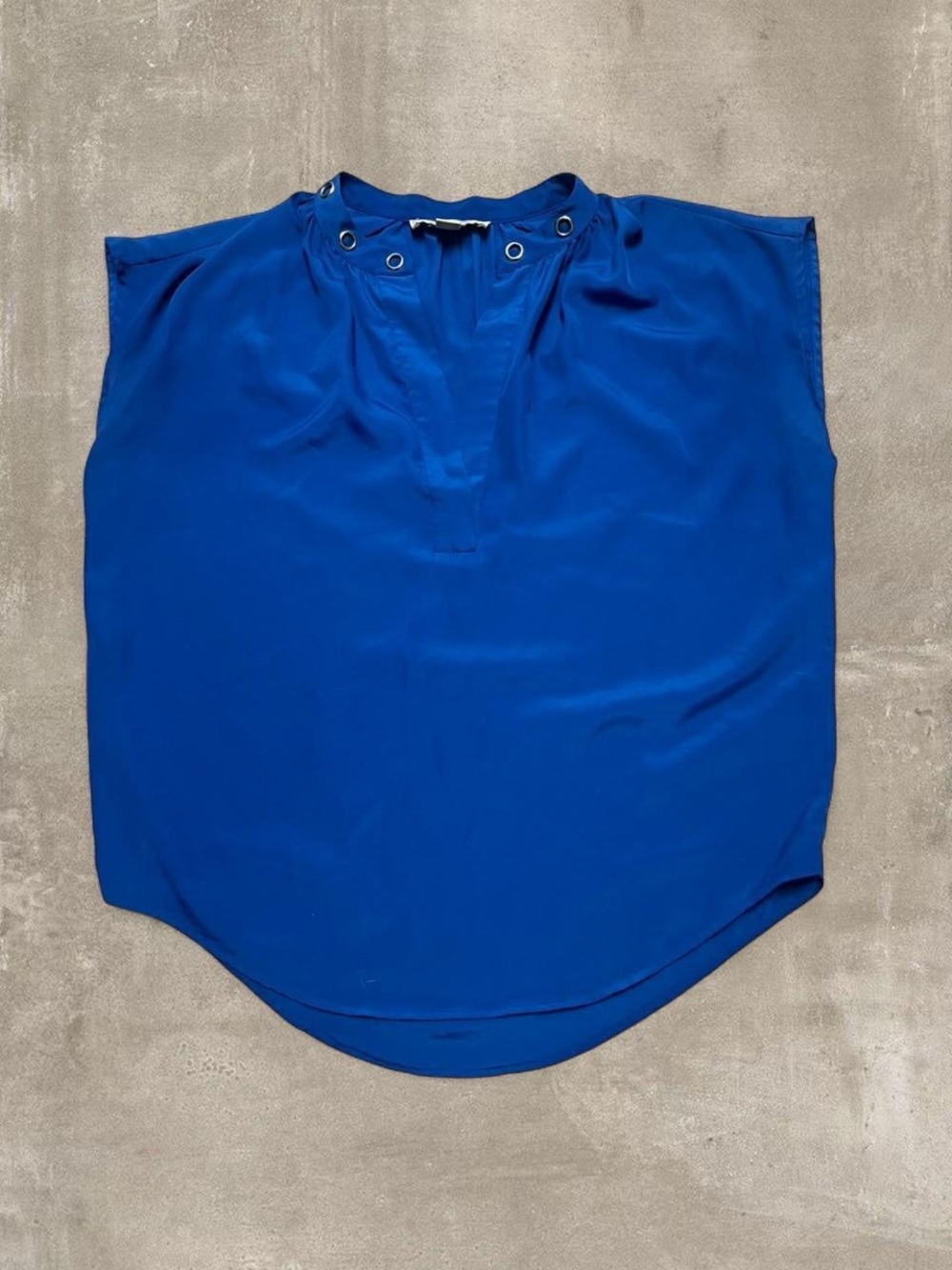 Michael Kors Royal Blue Sleeveless Blouse Top Womens Size Small - Picture 1 of 6